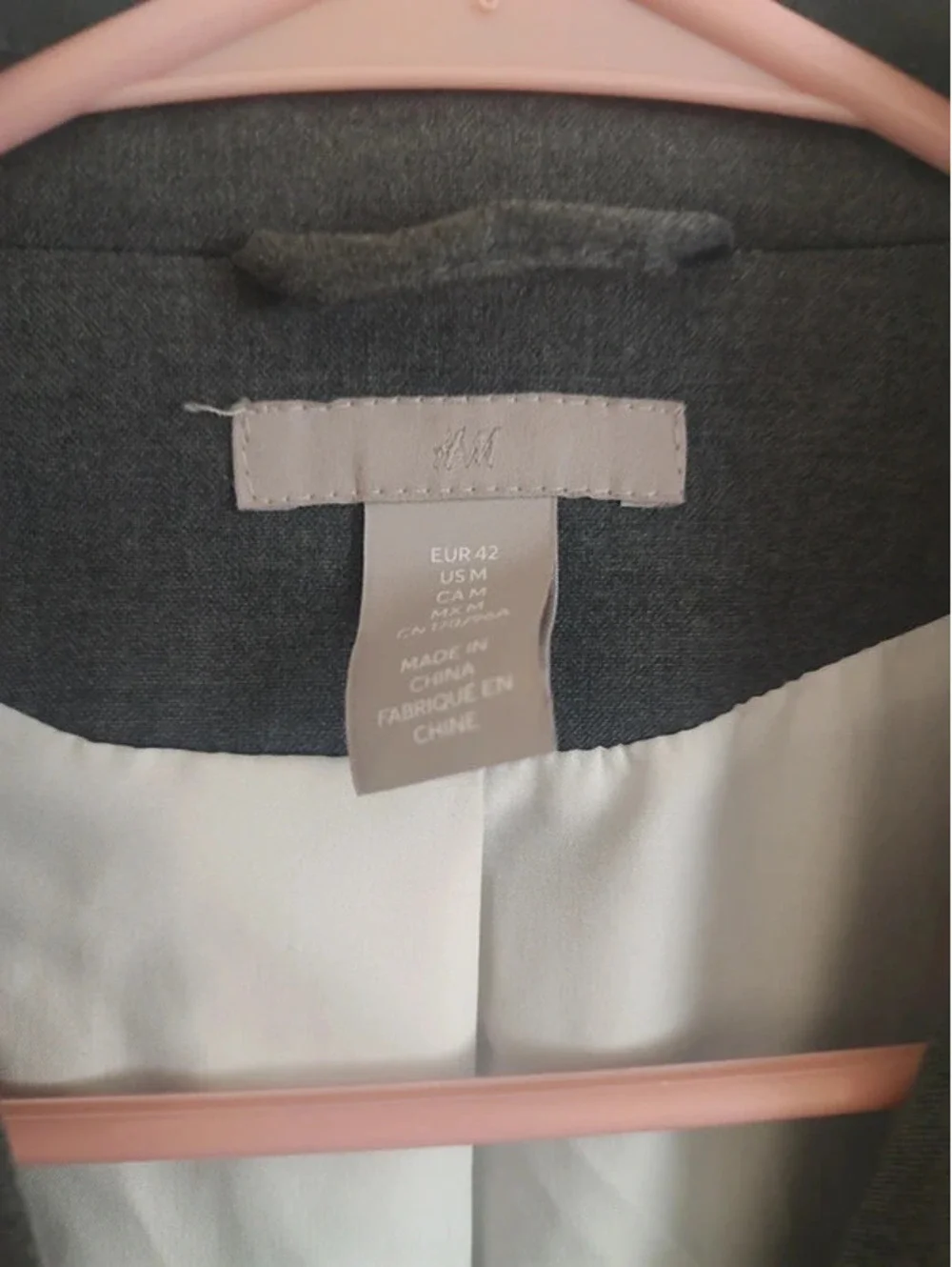 H&M Grey Blazer With Pockets Size M